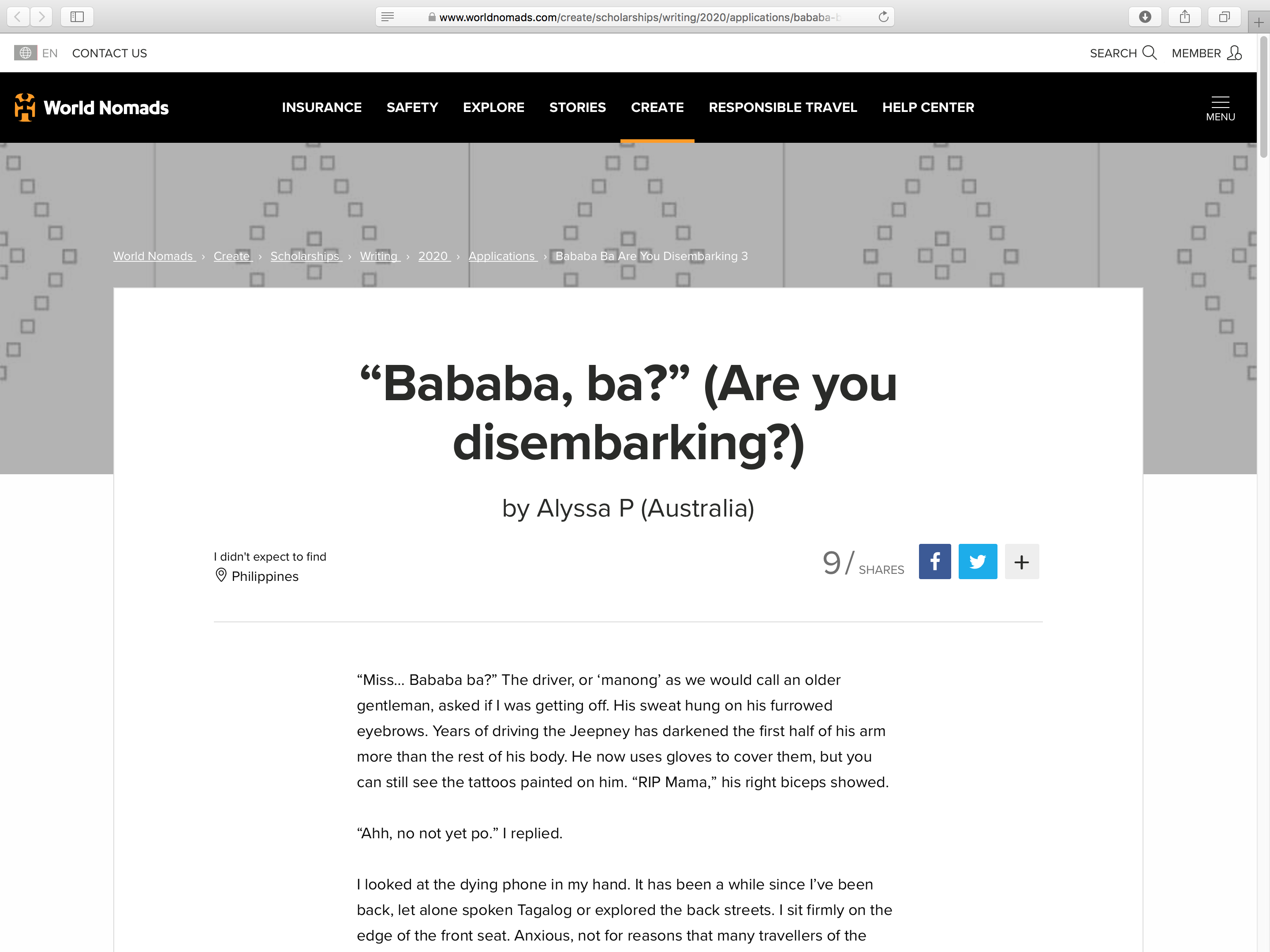 “Bababa, ba?” (Are you disembarking?)